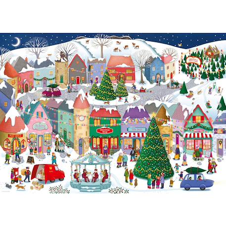 Puzzle la ville de noël 1000 pcs Bleu 2 - vertbaudet enfant 