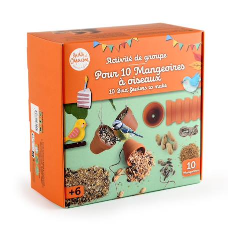 Coffret diy - 10 mangeoires à oiseaux Orange 1 - vertbaudet enfant 