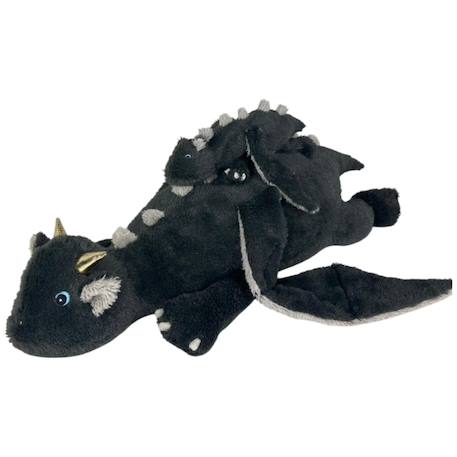 Peluche nemu nemu dragon noir (20 cm) Noir 3 - vertbaudet enfant 