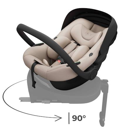 Coque Bébé Kinderkraft I-LITE i-Size R129 40-87 cm ERGO PAD + Organisateur de voiture Beige+Gris+Noir 3 - vertbaudet enfant 