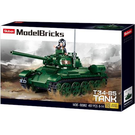 Model bricks - tank soviétique t34-85 Vert 3 - vertbaudet enfant 
