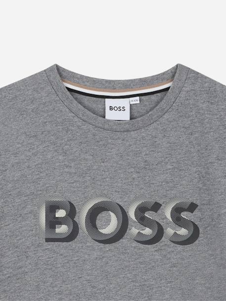 T-shirt  garçon col rond Beige foncé+Gris+Noir 5 - vertbaudet enfant 