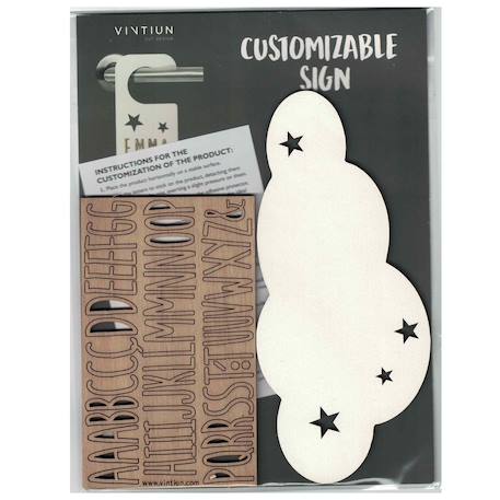 Plaque décorative personnalisable nuage Beige+Blanc 7 - vertbaudet enfant 