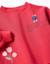 Sweat en coton peigné avec imprimé en relief de fleurs Rouge 3 - vertbaudet enfant 
