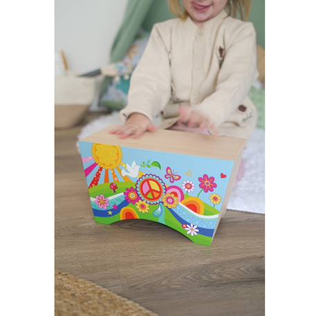 Cajon flower power Bleu 4 - vertbaudet enfant 