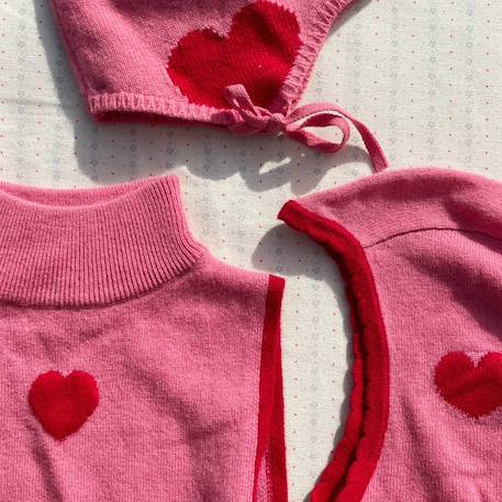 Cagoule balaclava cœur rose (2-4 ans) Rose 6 - vertbaudet enfant 