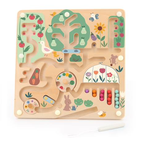 Labyrinthe magnétique cueillette au jardin Beige 1 - vertbaudet enfant 