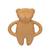Ourson de dentition en caoutchouc naturel blanc polaire Cappuccino+Sable 1 - vertbaudet enfant 