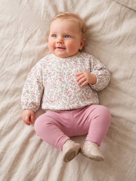 Ensemble bébé fille sweat et pantalon écru 2 - vertbaudet enfant 