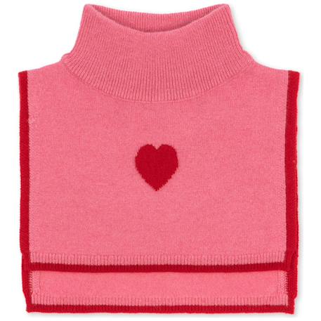Plastron en maille à col roulé cœur rose (2-4 ans) Rose 1 - vertbaudet enfant 