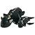 Peluche nemu nemu dragon noir (20 cm) Noir 4 - vertbaudet enfant 