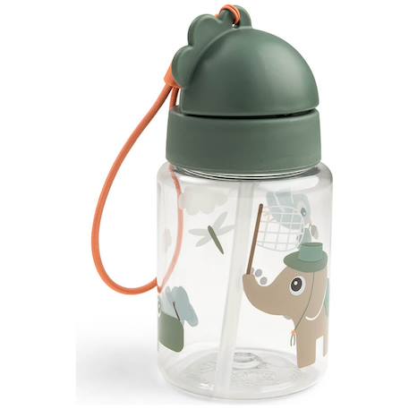 Gourde enfant avec paille intégrée – pratique, légère et facile à utiliser au quotidien Vert 1 - vertbaudet enfant 
