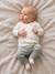 Brassière naissance manches longues cappuccino+écru+vert sauge 21 - vertbaudet enfant 