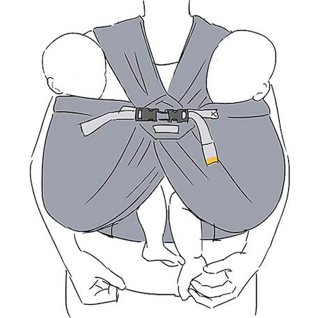 Porte bébé pour jumeaux twin mesh Noir 2 - vertbaudet enfant 