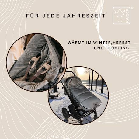 Chancelière pour poussette AKIKO Thermo anthracite 2 - vertbaudet enfant 