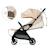 Poussette Kinderkraft APINO légère et compacte avec pliage automatique, dossier inclinable et roues increvables Beige+Gris+Noir 5 - vertbaudet enfant 