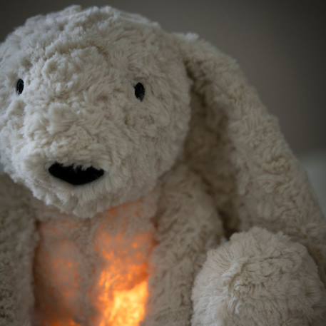 Bibi le lapin avec entraîneur de sommeil warm linen Ecru, noir 6 - vertbaudet enfant 