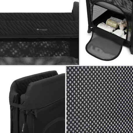Lit Parapluie Kinderkraft MOON DREAM avec Sommier Suspendu, Matelas Inclus, Pliage en Un Geste et Sac de Transport Beige+Noir 11 - vertbaudet enfant 