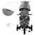Tricycle Évolutif Kinderkraft EASYTWIST 5 en 1 avec Siège Rotatif 360°, Roues PU Increvables et Capote UPF50+ Beige+Gris+Noir+Rose+Vert 10 - vertbaudet enfant 