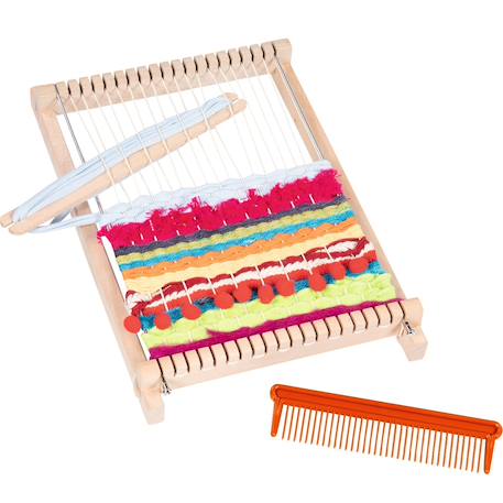 Métier à tisser en bois 17 cm Beige 3 - vertbaudet enfant 