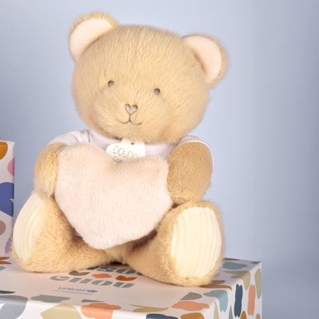 Peluche ours cœur unicef bisous doux (24 cm) Marron 5 - vertbaudet enfant 