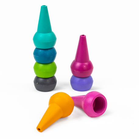Crayons empilables couleurs acidulées Blanc 3 - vertbaudet enfant 