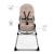 Chaise Haute Bébé Kinderkraft BINCI pliable et compacte avec plateau réglable, harnais 5 points et repose-pieds Beige+Grey+Light grey 5 - vertbaudet enfant 