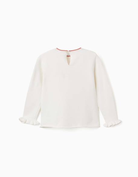 Pull en maille avec nœud jacquard Blanc 2 - vertbaudet enfant 