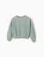 Pull en maille chenille à épaules tombantes Blanc+Bleu foncé+Vert 7 - vertbaudet enfant 