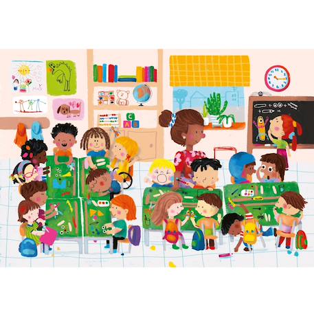 Livre puzzles en bois Bleu+Jaune+Orange 12 - vertbaudet enfant 