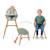 Chaise Haute Kinderkraft FINI 2 2 en 1 avec Plateau Réglable, Harnais 5 Points, Repose-Pieds et Assise en Éco-Cuir Beige+Bleu+Gris+Vert 20 - vertbaudet enfant 