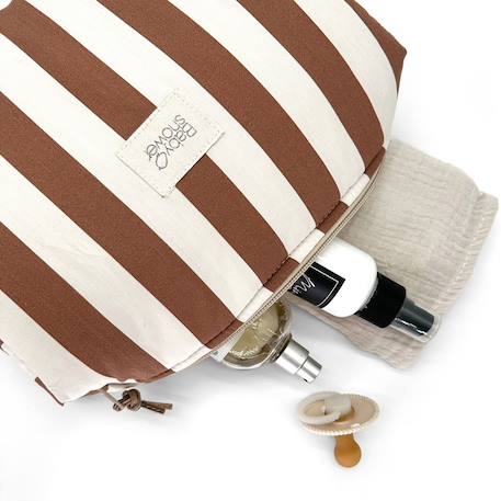 Trousse de toilette camila caramel sailor Blanc, marron 2 - vertbaudet enfant 