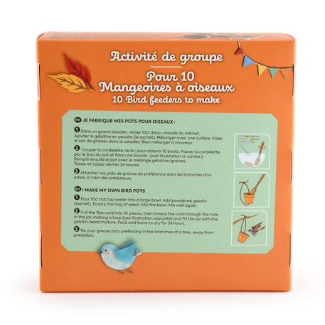 Coffret diy - 10 mangeoires à oiseaux Orange 5 - vertbaudet enfant 