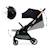 Poussette Kinderkraft APINO légère et compacte avec pliage automatique, dossier inclinable et roues increvables Gris+Noir 5 - vertbaudet enfant 