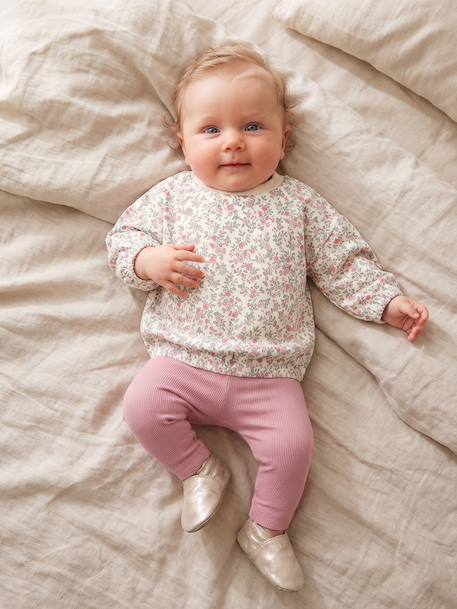 Ensemble bébé fille sweat et pantalon écru 1 - vertbaudet enfant 