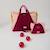 Trousse de toilette en velours high five Bleu marine+Rose 8 - vertbaudet enfant 