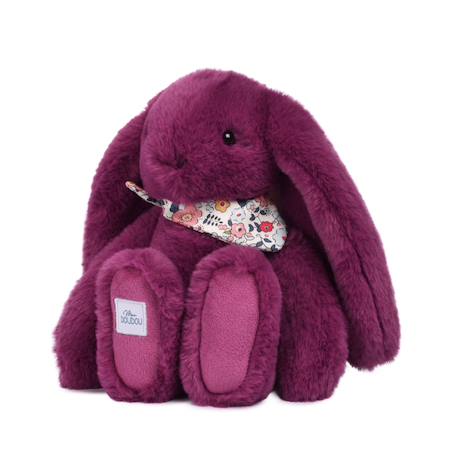 Peluche lapin fleurette 25 cm Blanc+Bleu+Orange+Rose+Violet 24 - vertbaudet enfant 