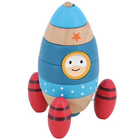 Fusée empilable surprise Bleu 1 - vertbaudet enfant 