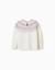 Pull en maille avec motif jacquard Blanc+Rose 2 - vertbaudet enfant 