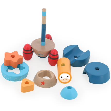 Fusée empilable surprise Bleu 5 - vertbaudet enfant 