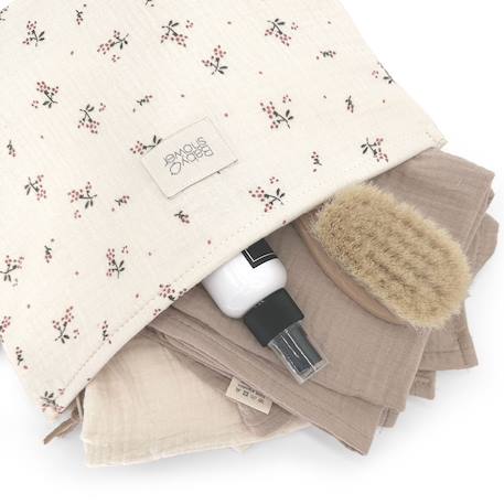Trousse à langer high park roseberry Ecru, rose, noir 2 - vertbaudet enfant 