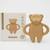 Ourson de dentition en caoutchouc naturel blanc polaire Cappuccino+Sable 3 - vertbaudet enfant 