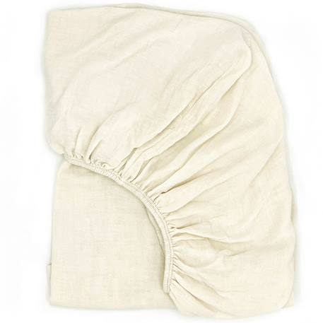 Drap housse de matelas cododo ivory powder Ecru 1 - vertbaudet enfant 