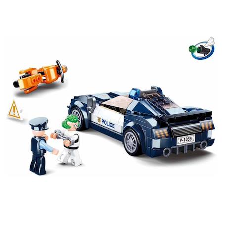Voiture de police 284 pcs Bleu 4 - vertbaudet enfant 