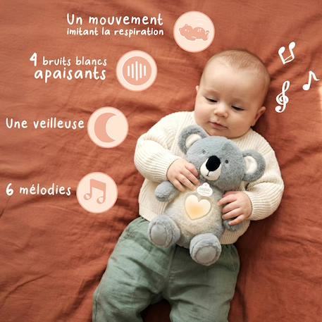 Peluche respirante respi'rêves Beige+Blanc+Gris 14 - vertbaudet enfant 