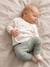Brassière naissance manches longues cappuccino+écru+vert sauge 22 - vertbaudet enfant 