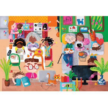 Livre puzzles en bois Bleu+Jaune+Orange 10 - vertbaudet enfant 