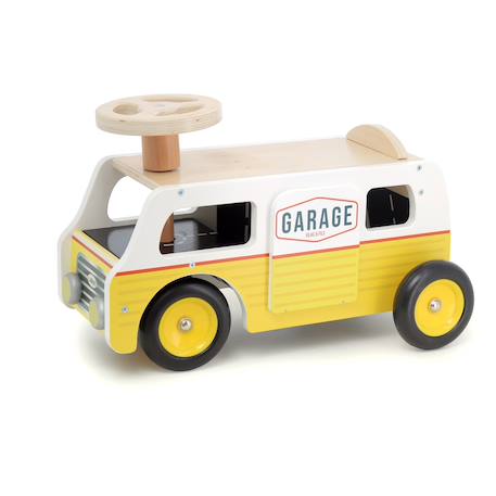 Porteur van garage en bois Jaune 5 - vertbaudet enfant 