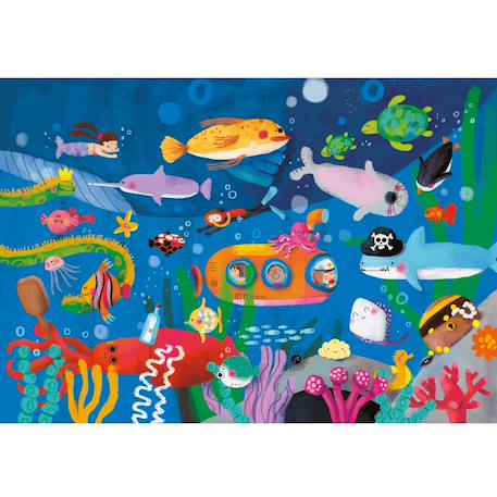 Livre puzzles en bois Bleu+Jaune+Orange 5 - vertbaudet enfant 