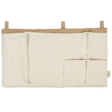 Vide-poches pour lit rayures marron Classic stripes camel 1 - vertbaudet enfant 
